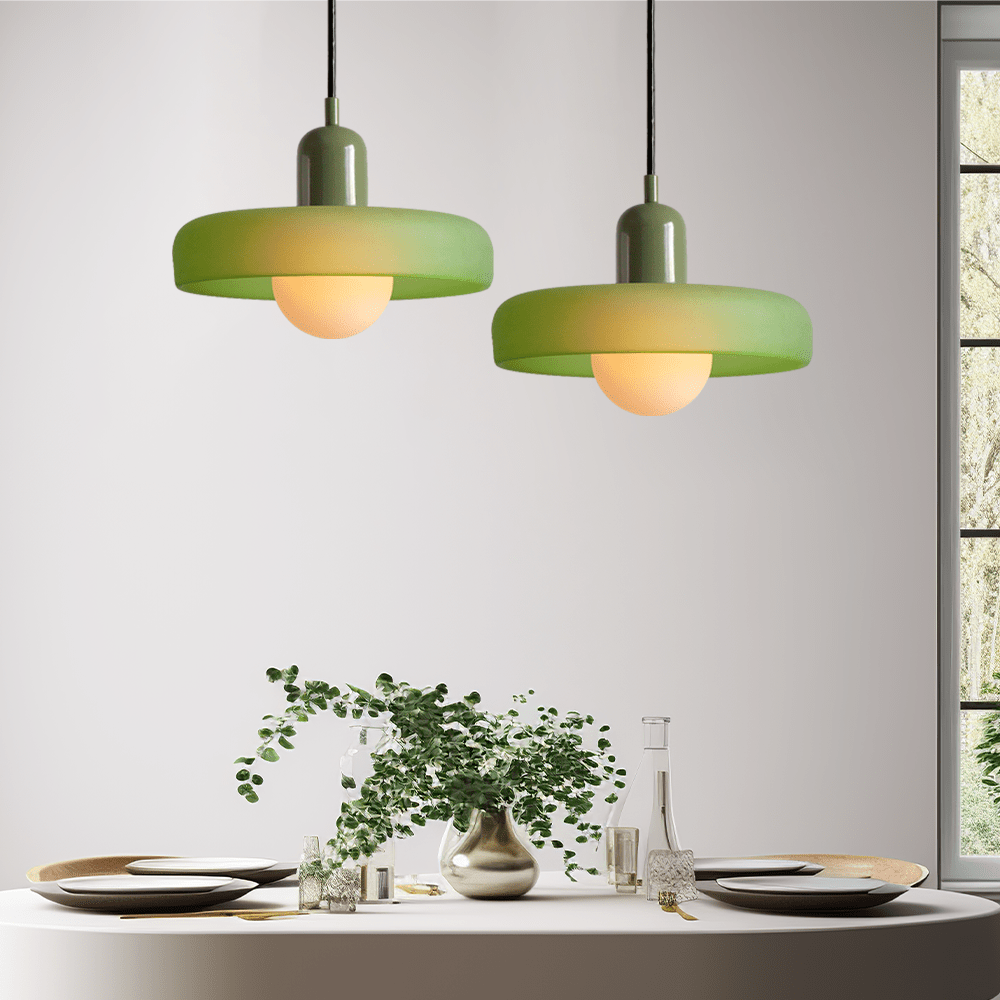 Pendant Light Colored Glass Bauhaus Style | Silvra