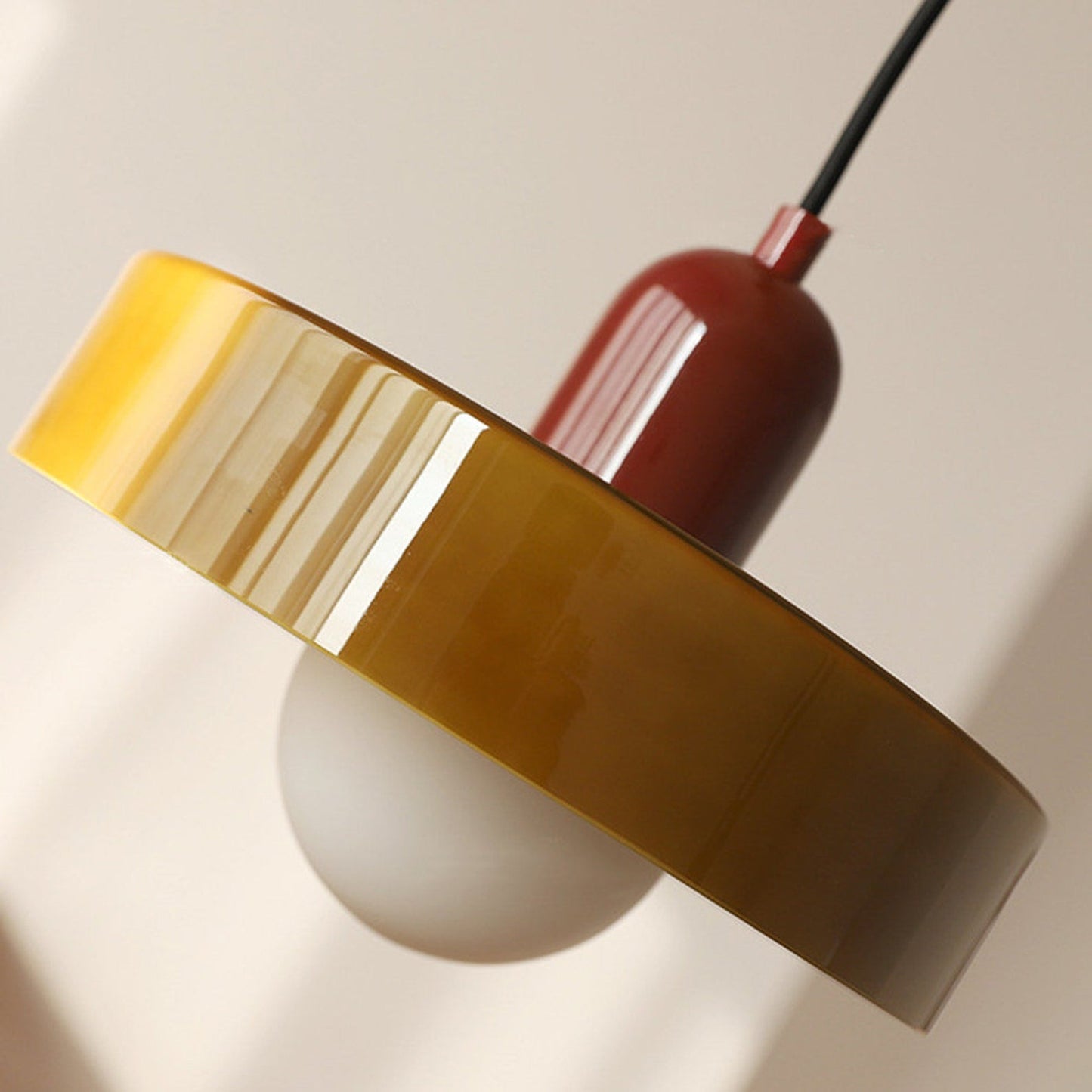 Pendant Light Colored Glass Bauhaus Style | Silvra
