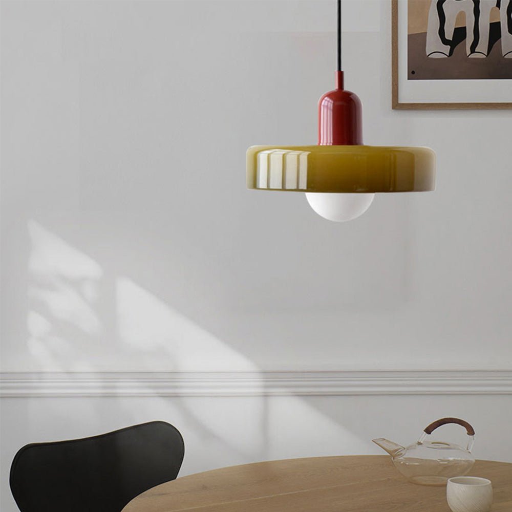Pendant Light Colored Glass Bauhaus Style | Silvra