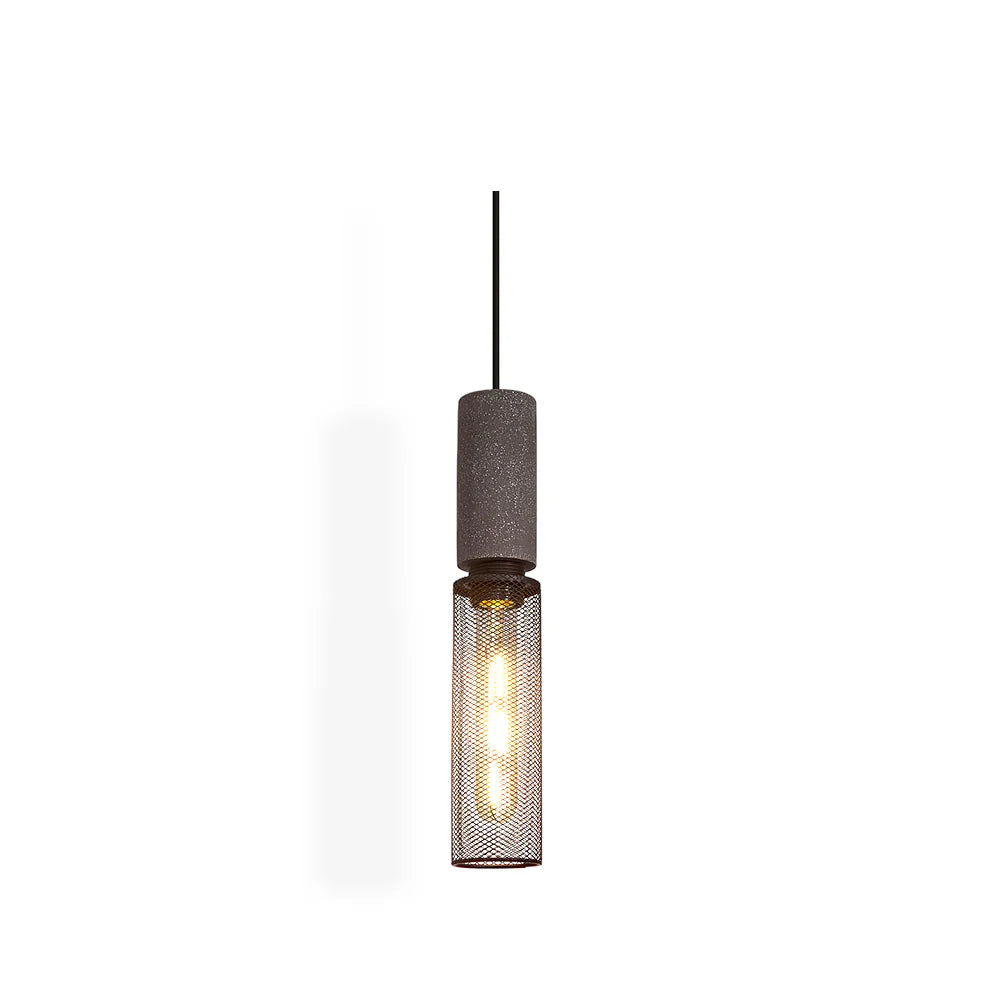 Pendant Light Concrete Cylinder in Urban Style | Lymaros
