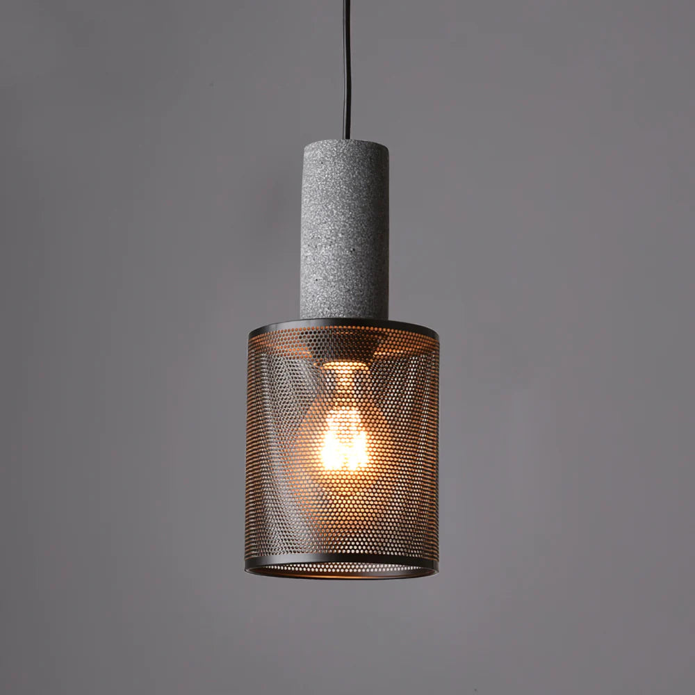 Pendant Light Concrete Cylinder in Urban Style | Lymaros