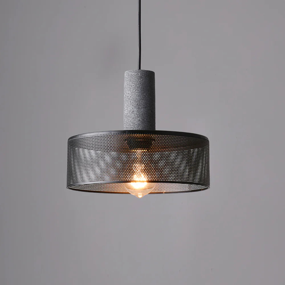 Pendant Light Concrete Cylinder in Urban Style | Lymaros