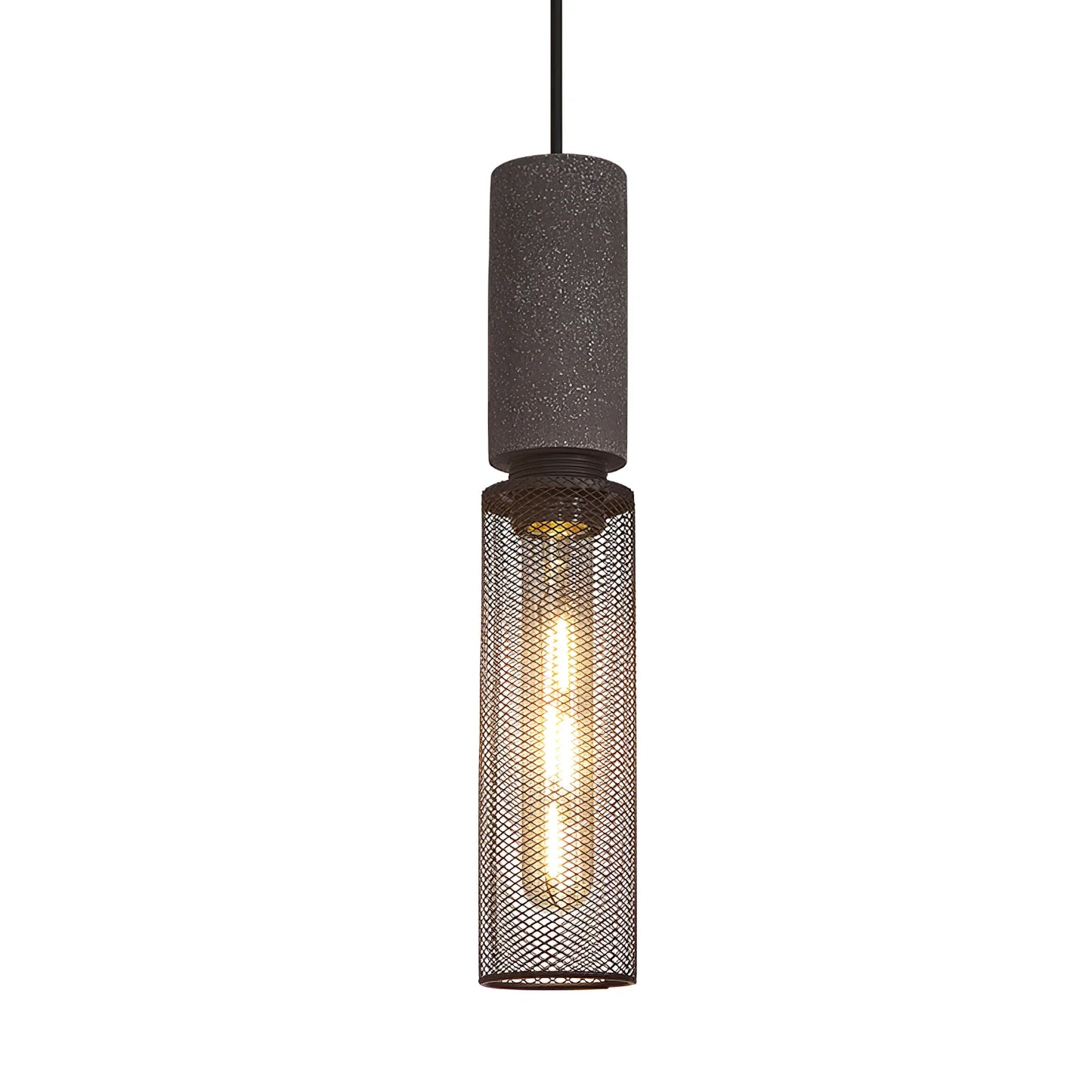 Pendant Light Concrete Cylinder in Urban Style | Lymaros