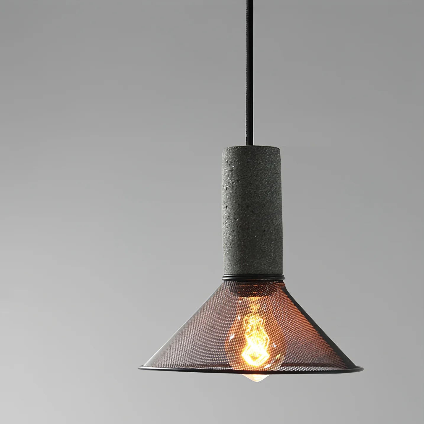 Pendant Light Concrete Cylinder in Urban Style | Lymaros
