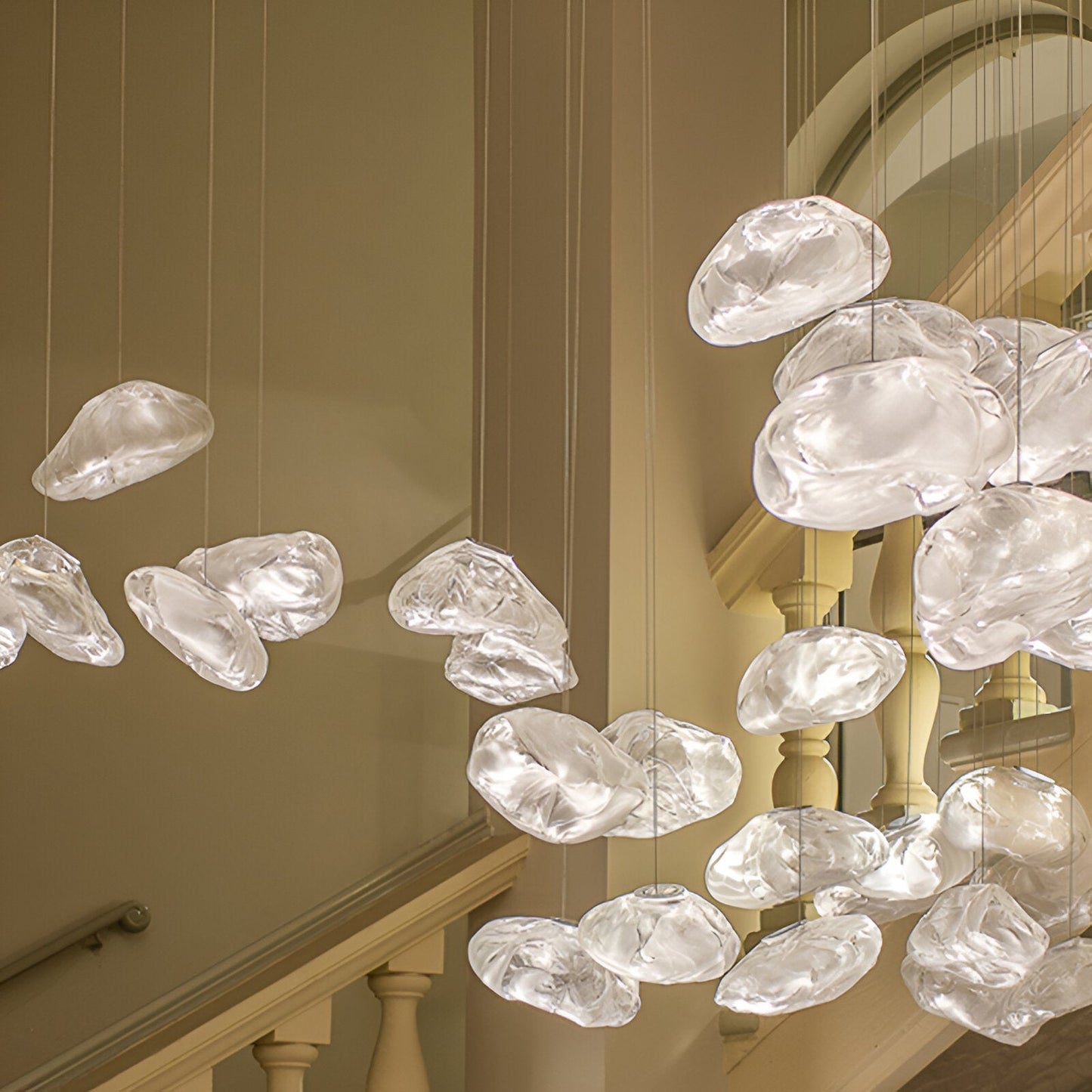 Pendant Light Fiberglass Clouds Minimalist Design | Tenira