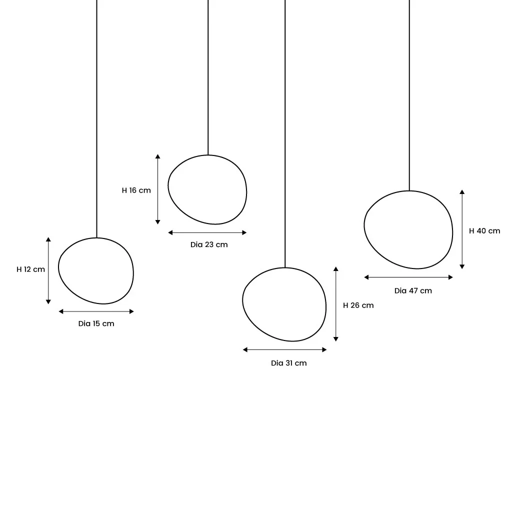 Pendant Light Frosted Glass in Nordic Style | Pebora