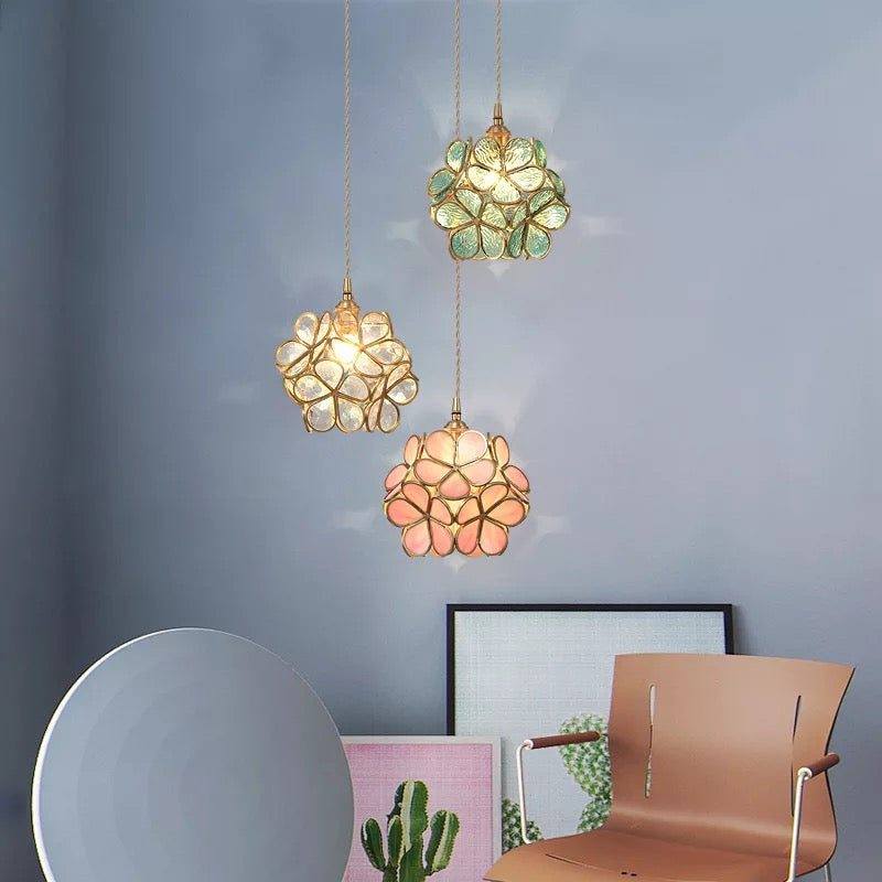 Pendant Light Glass Flower in Nordic Style | Florayn