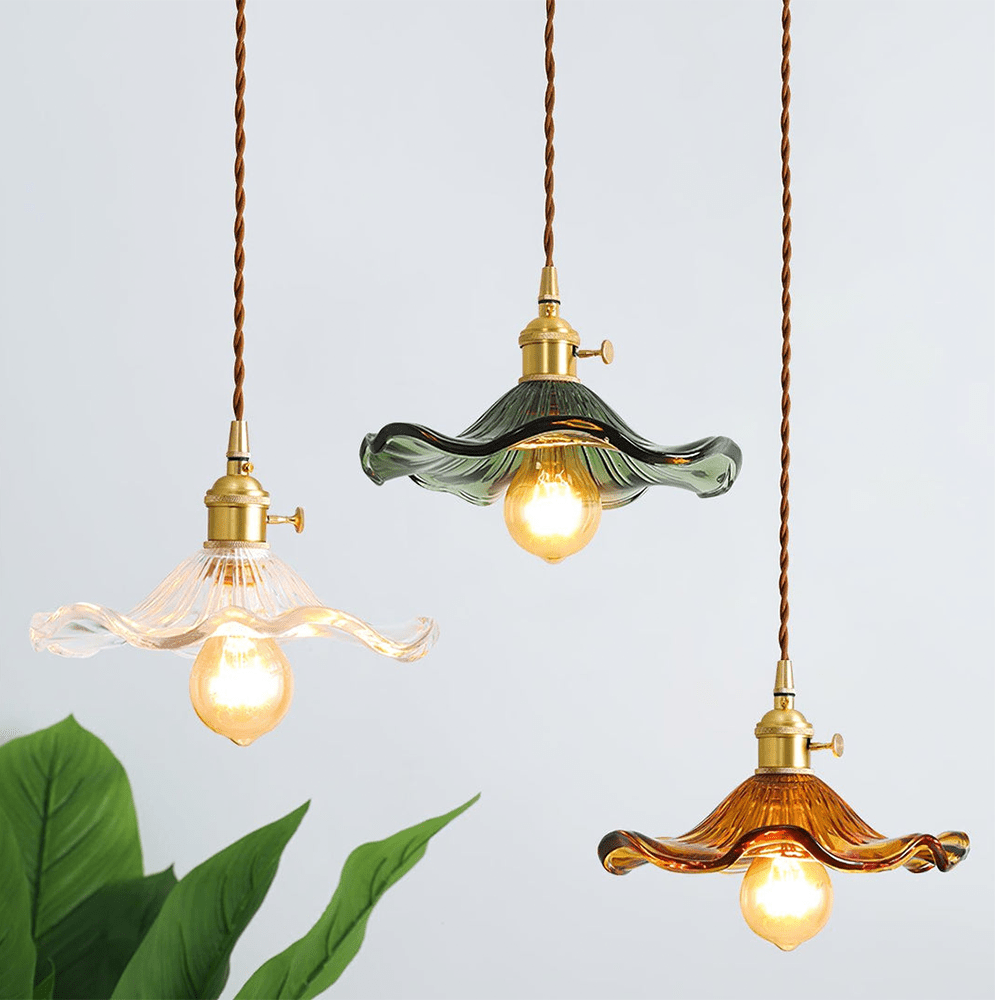 Pendant Light Glass Hibiscus in Nordic Style | Hibiora