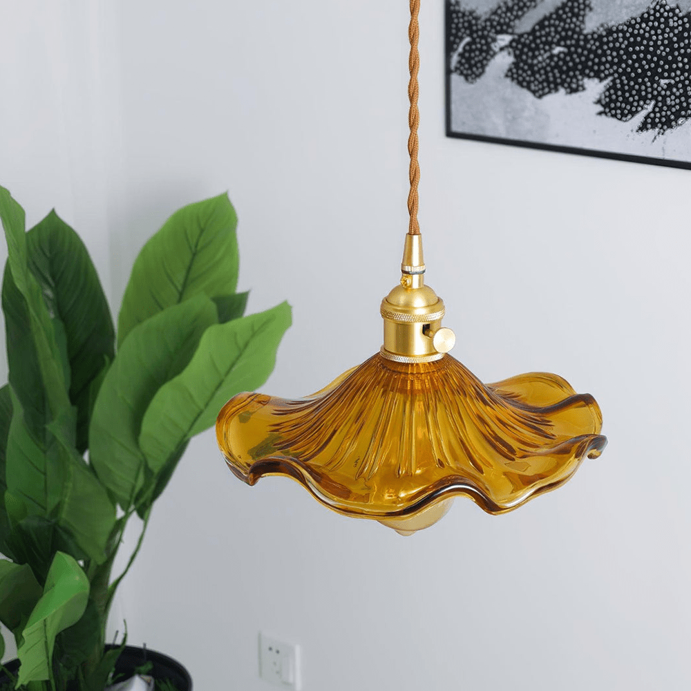 Pendant Light Glass Hibiscus in Nordic Style | Hibiora