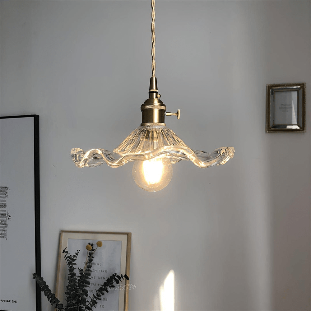 Pendant Light Glass Hibiscus in Nordic Style | Hibiora