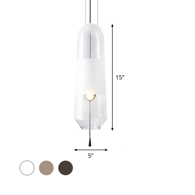 Pendant Light Glass Shade Modern Bedside Lighting | Elliora