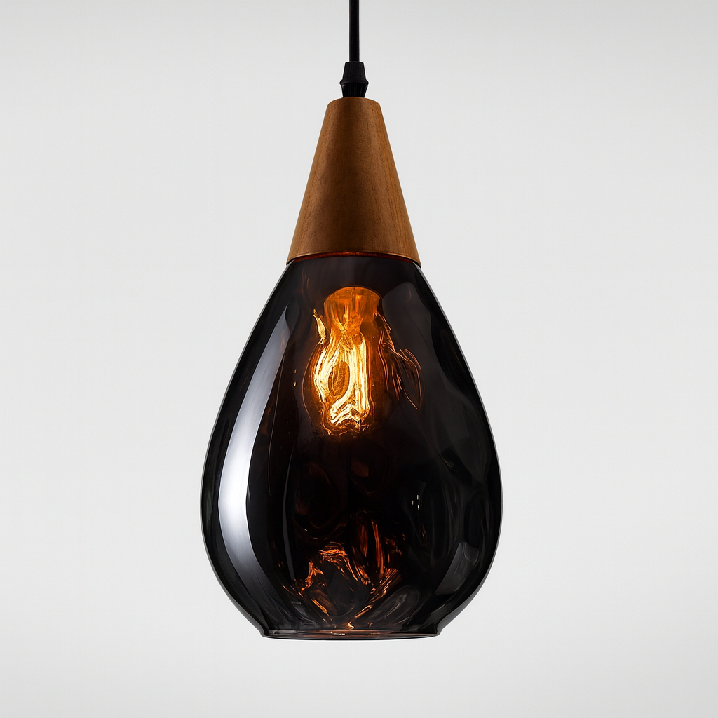 Pendant Light Glass Shade Vintage Style | Merlino