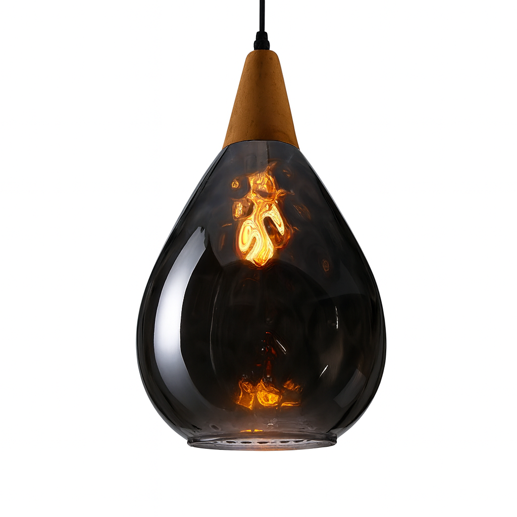 Pendant Light Glass Shade Vintage Style | Merlino