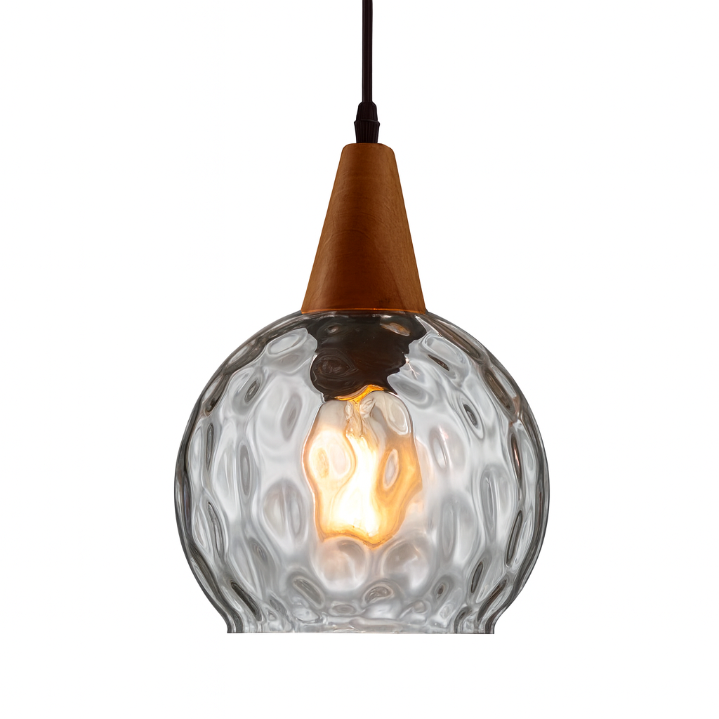 Pendant Light Glass Shade Vintage Style | Merlino