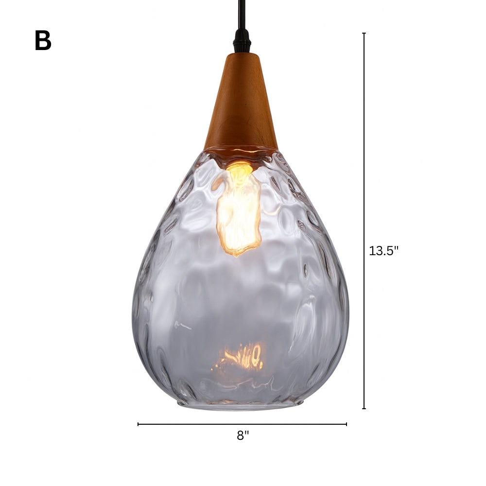 Pendant Light Glass Shade Vintage Style | Merlino