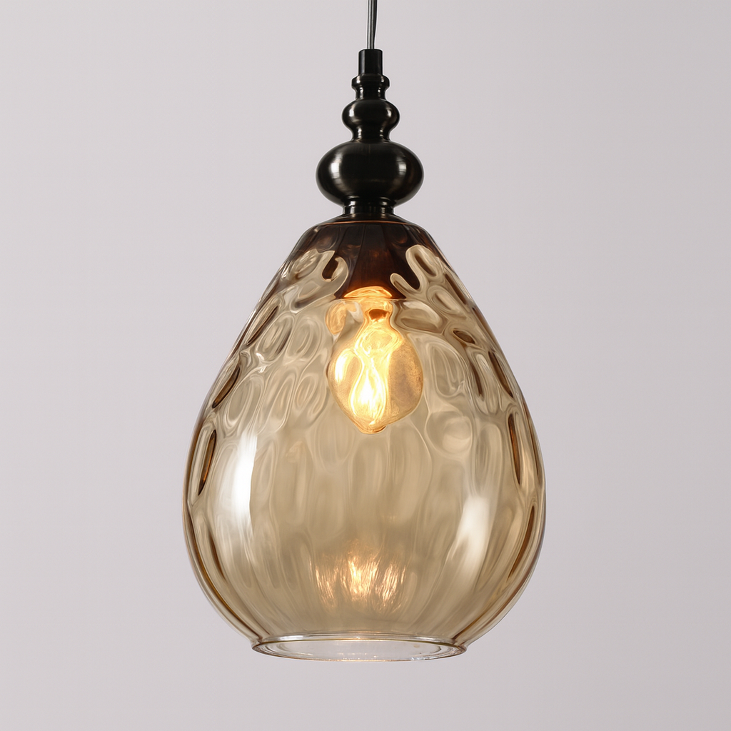 Pendant Light Glass Shade Vintage Style | Merlino
