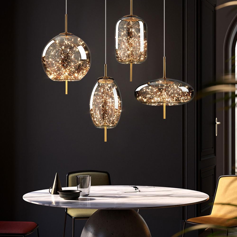 Pendant Light Glass Shade in Nordic Style | Norvalo