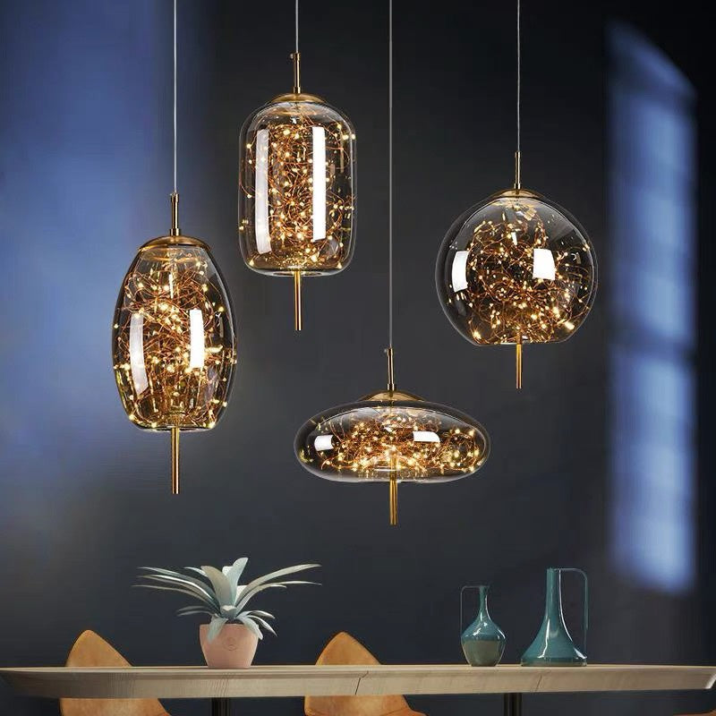 Pendant Light Glass Shade in Nordic Style | Norvalo