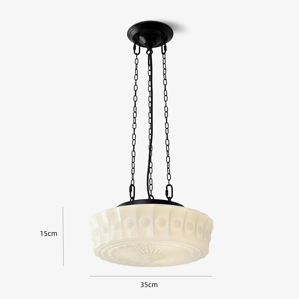 Pendant Light Glass Shade in Retro Interior Style | Ferindo