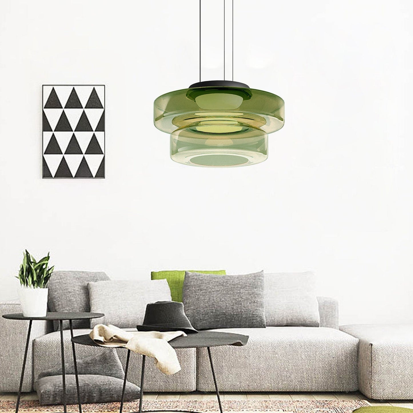 Pendant Light Glass in Bauhaus Style | Monura