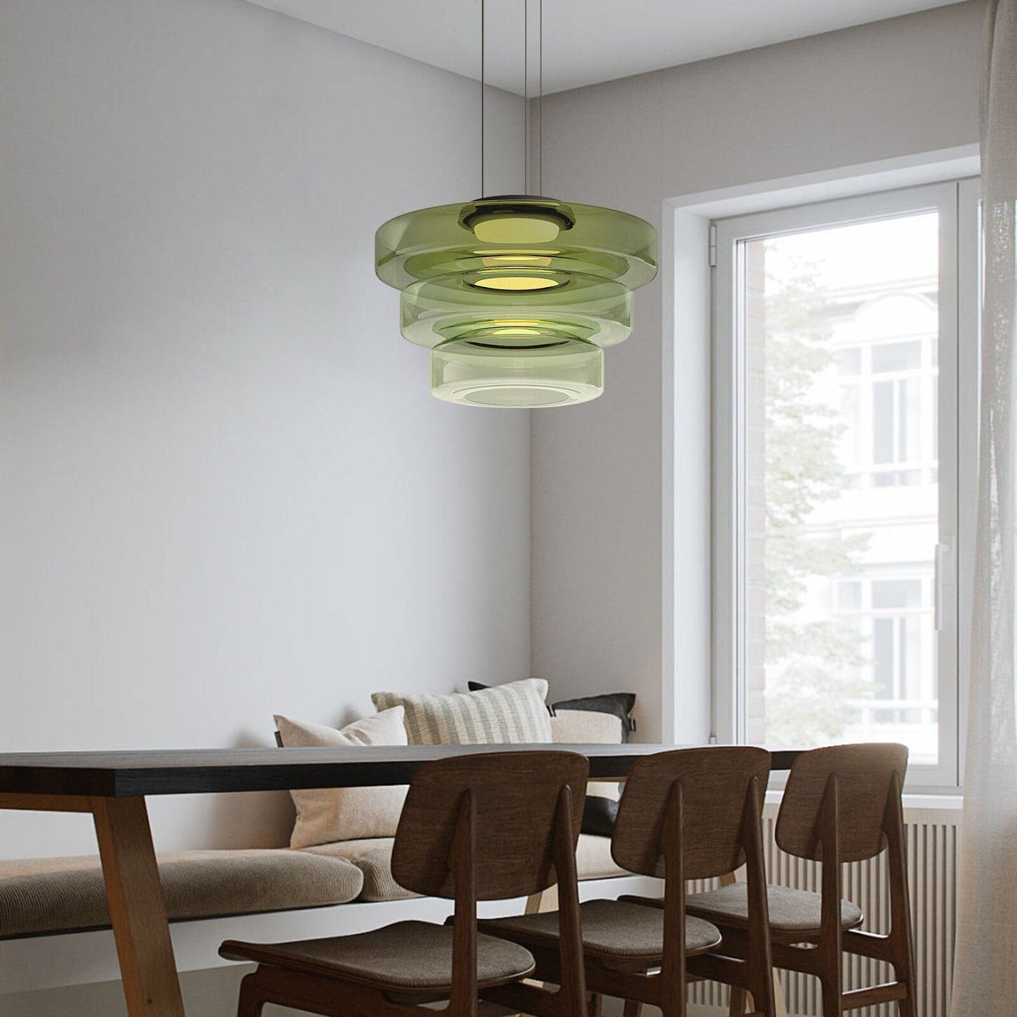 Pendant Light Glass in Bauhaus Style | Monura
