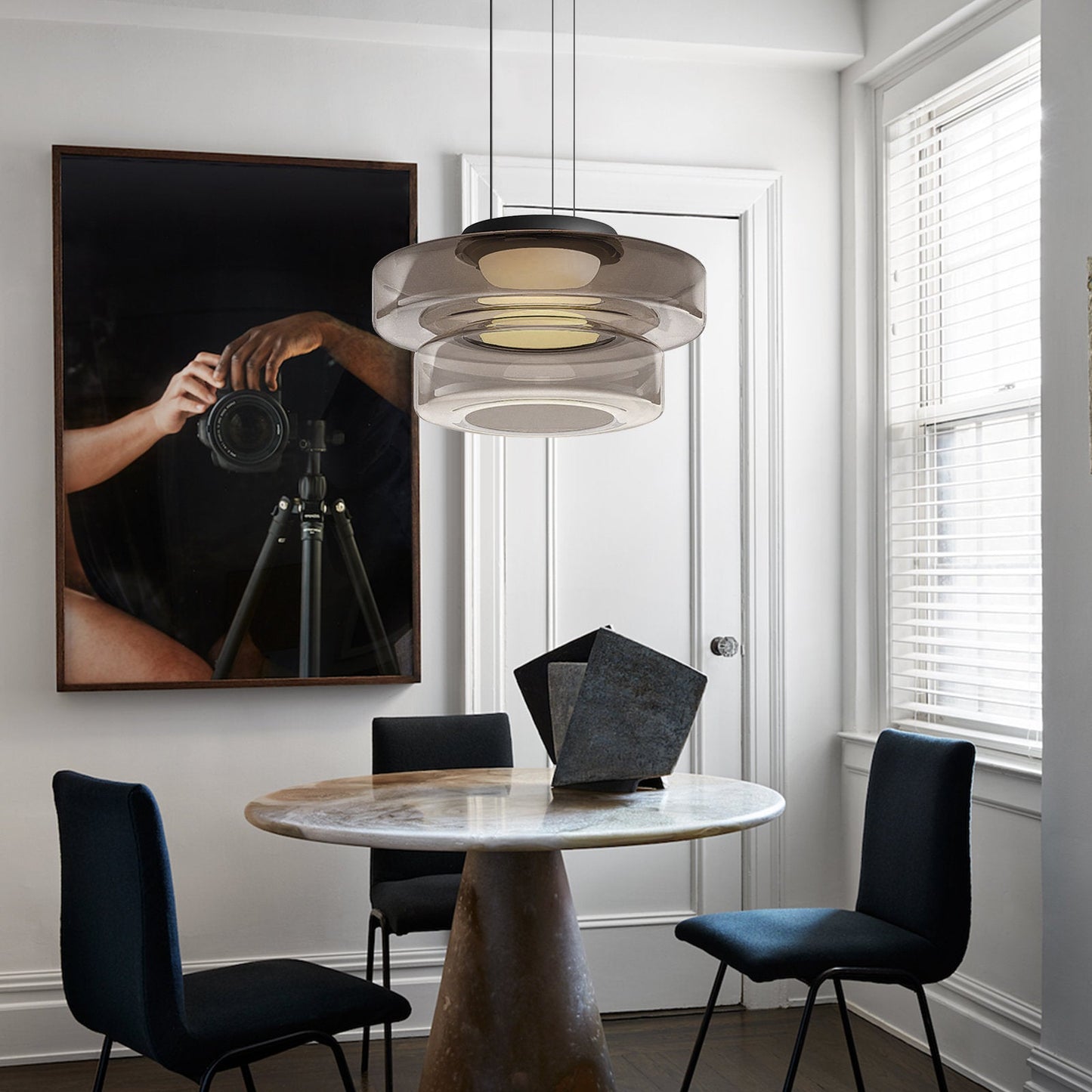 Pendant Light Glass in Bauhaus Style | Monura