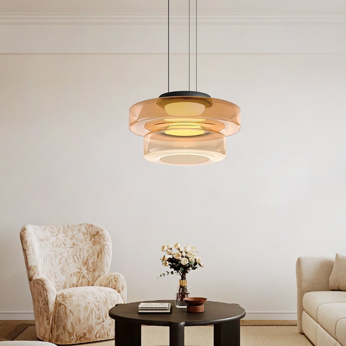 Pendant Light Glass in Bauhaus Style | Monura