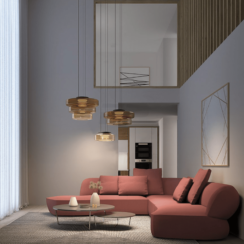 Pendant Light Glass in Bauhaus Style | Monura