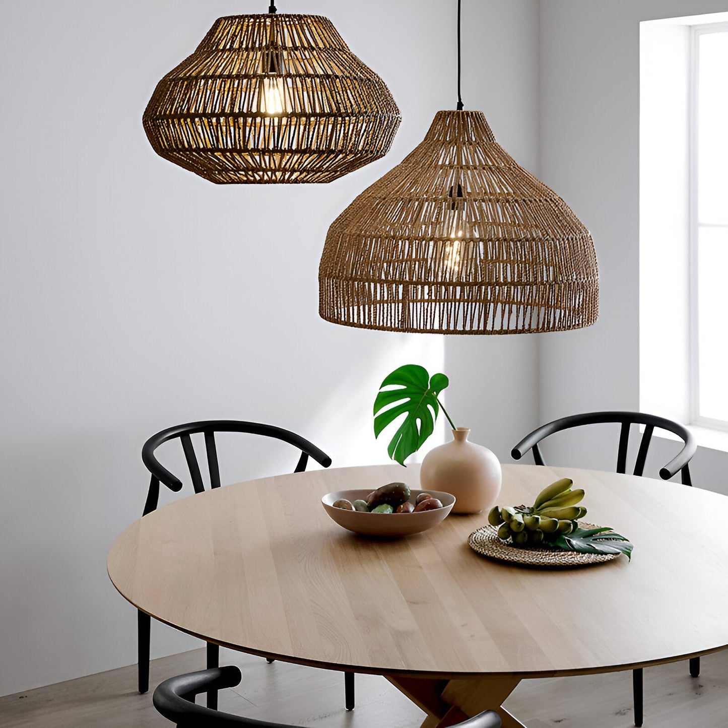 Pendant Light Handwoven Rattan Boho Style | Modaro