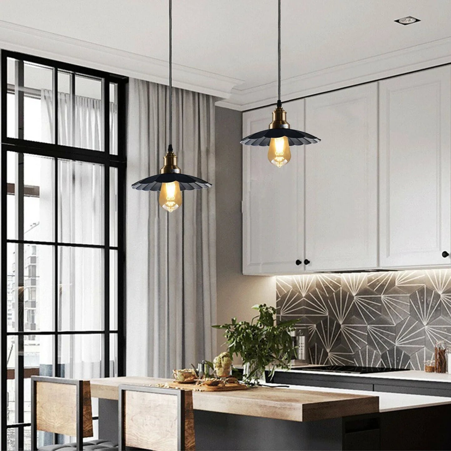 Pendant Light Iron Frame in Nordic Style | Ruvian