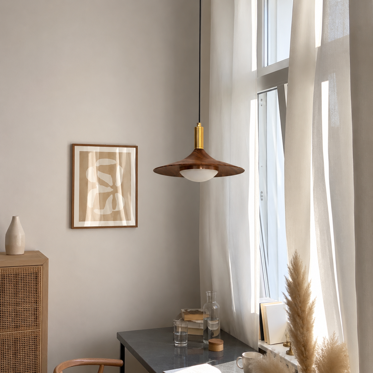 Pendant Light Iron Shade in Nordic Minimalist Style | Tavrin