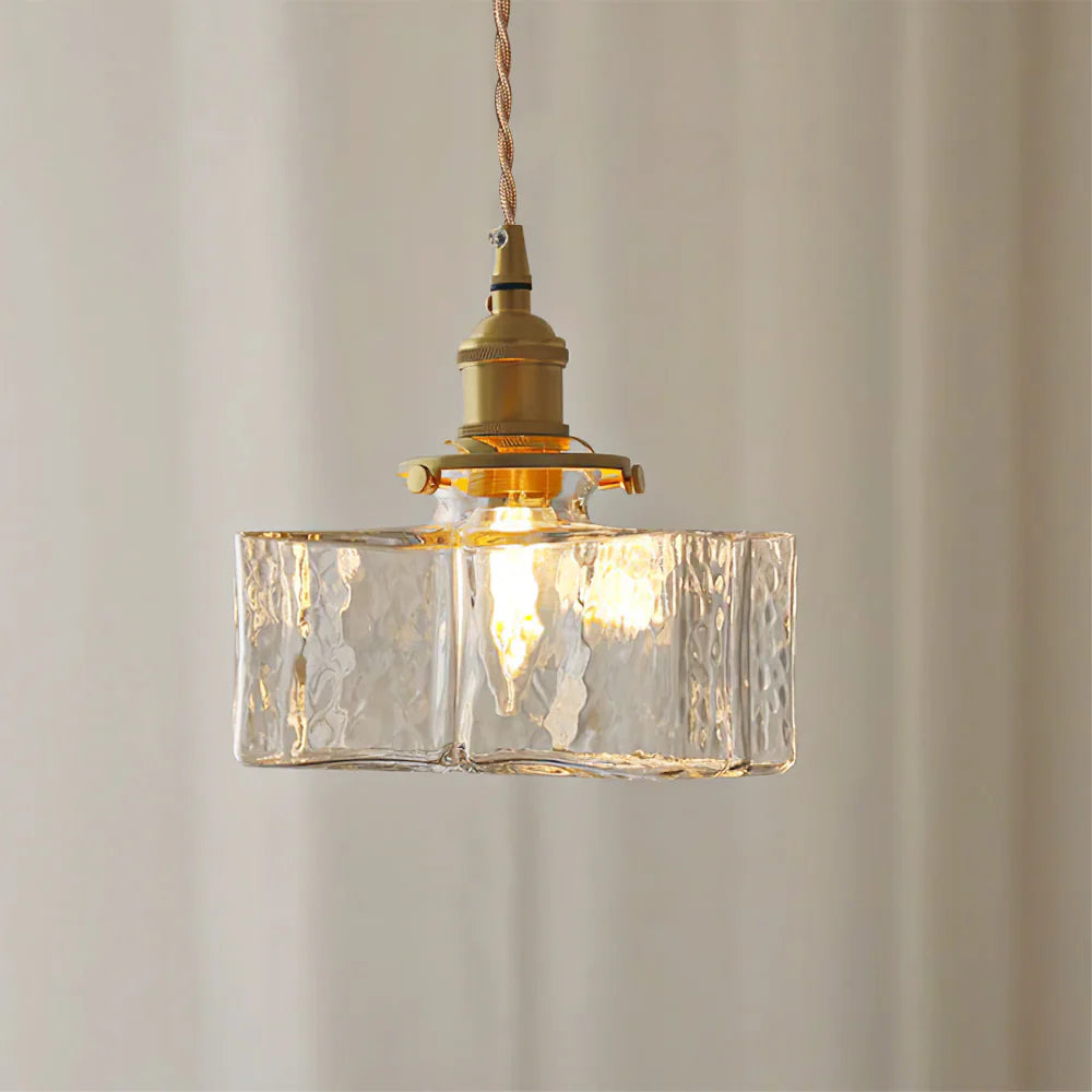 Pendant Light Jewel Glass Brass Swag Design | Dekorin