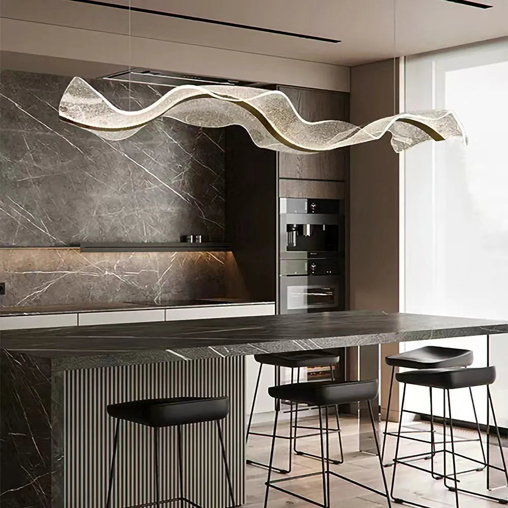 Pendant Light LED Wavy Form in Nordic Style | Sorelli