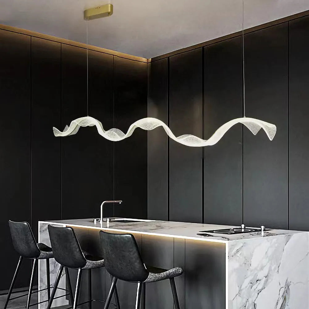 Pendant Light LED Wavy Form in Nordic Style | Sorelli