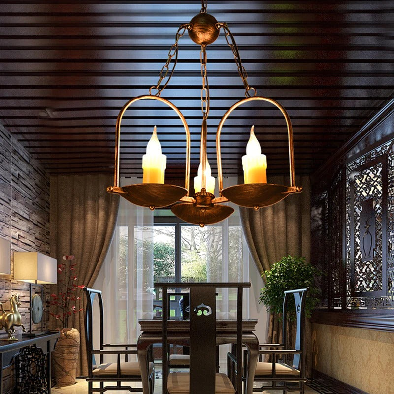 Pendant Light Metal Bronze Candle Design Industrial Dining | Naravo