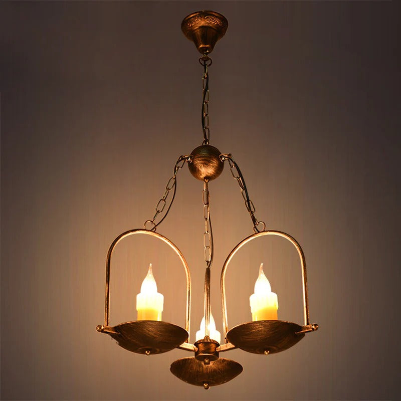 Pendant Light Metal Bronze Candle Design Industrial Dining | Naravo
