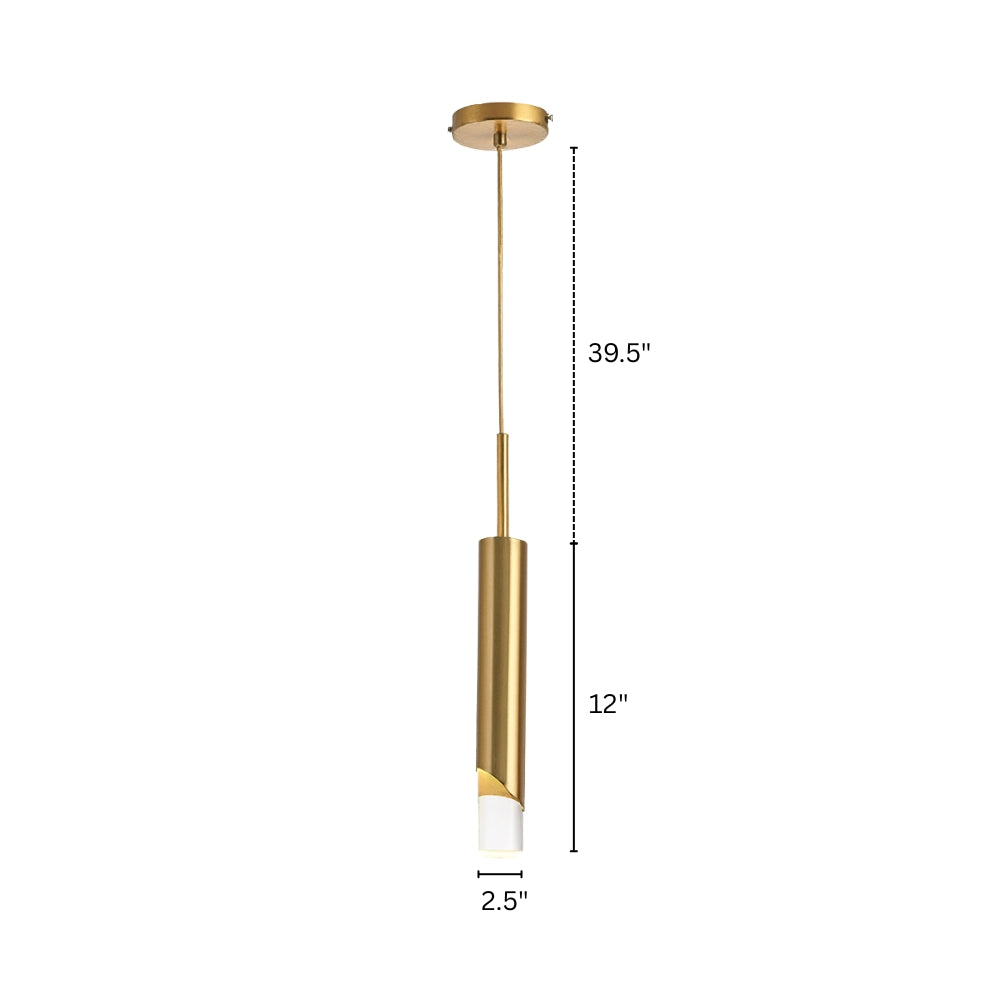 Pendant Light Metal Cylinder LED Compatible Modern | Zelvari