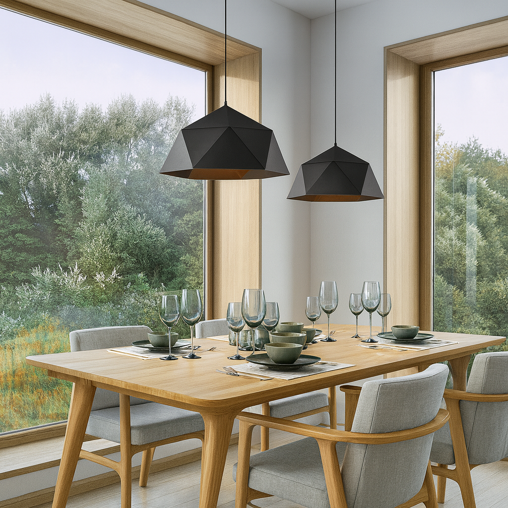 Pendant Light Metal Diamond Shape Modern Interior | Polydra
