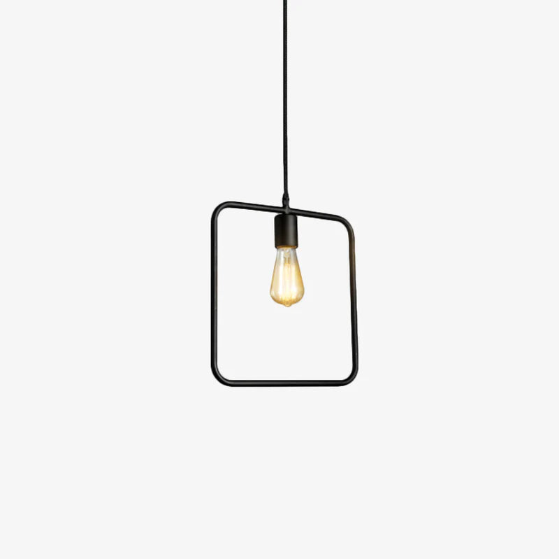 Pendant Light Metal Frame Industrial Style | Geomara
