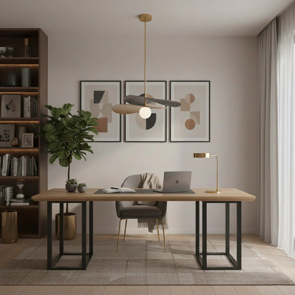 Pendant Light Metal Glass Mid Century Design | Elivar