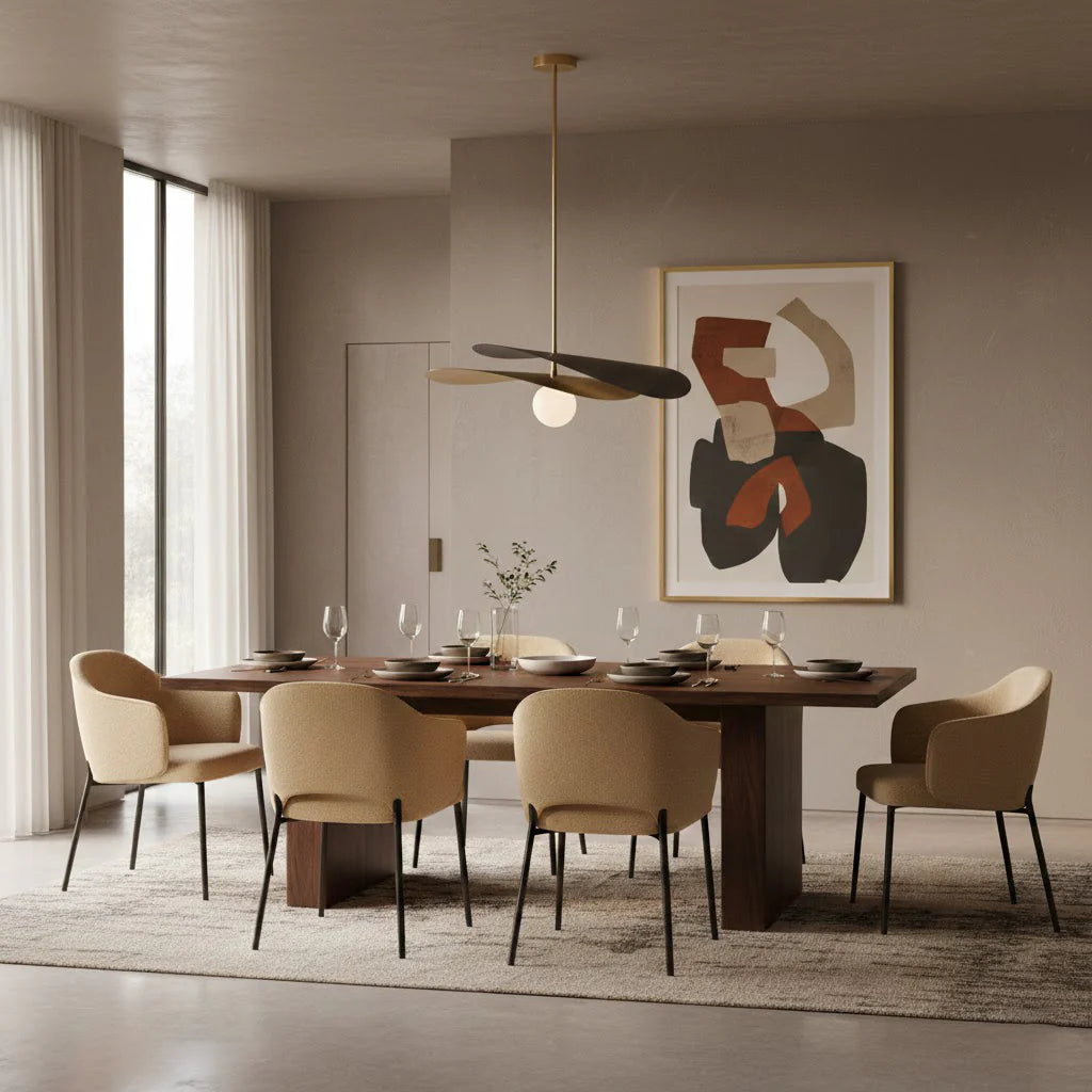 Pendant Light Metal Glass Mid Century Design | Elivar