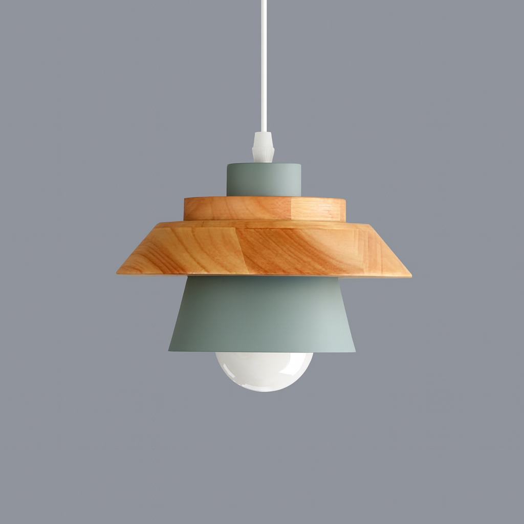 Pendant Light Metal Wood Nordic Design | Sylven