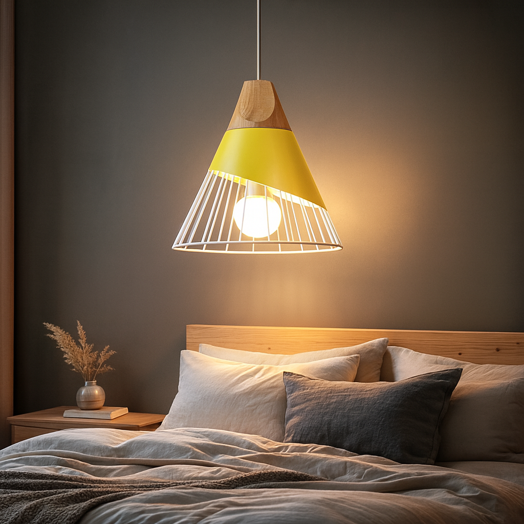 Pendant Light Metal Wood Nordic Design | Sylven