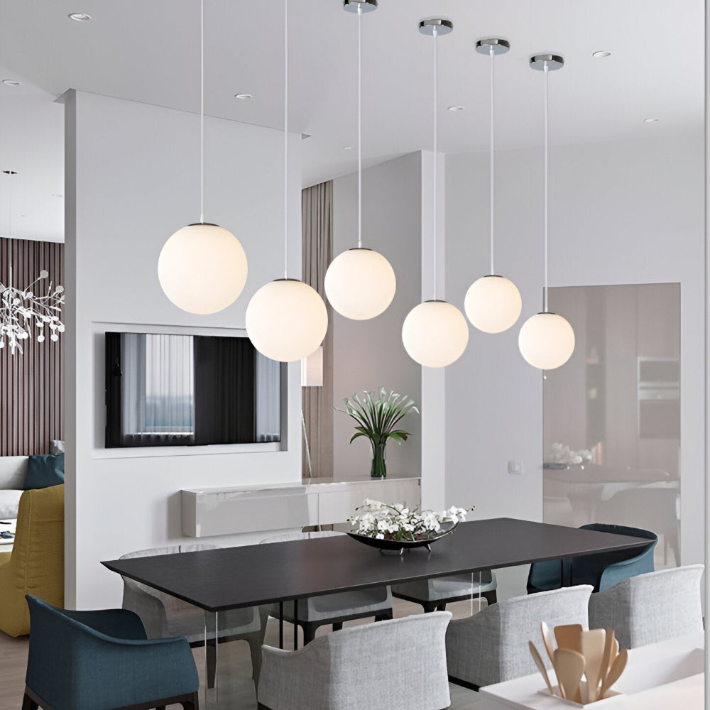 Pendant Light Milky Glass in Nordic Style | Zorevo