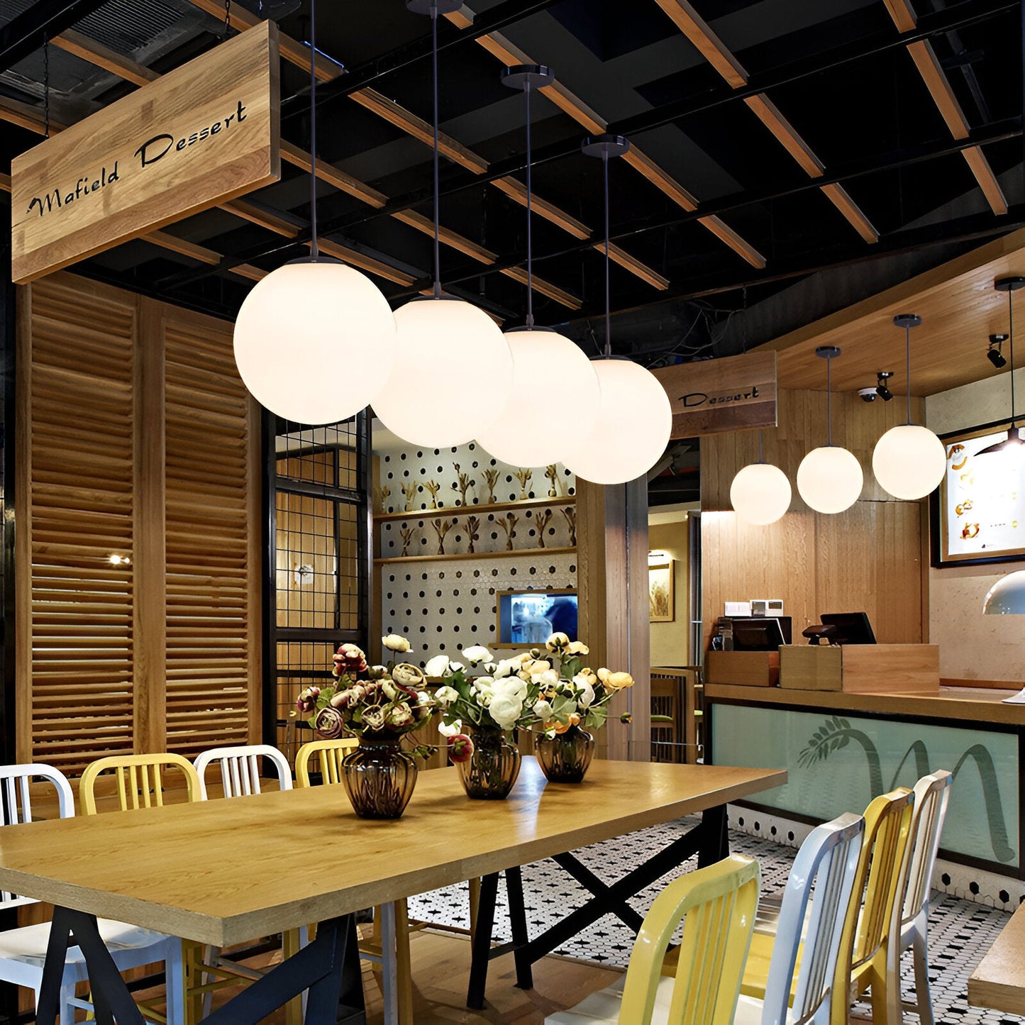 Pendant Light Milky Glass in Nordic Style | Zorevo