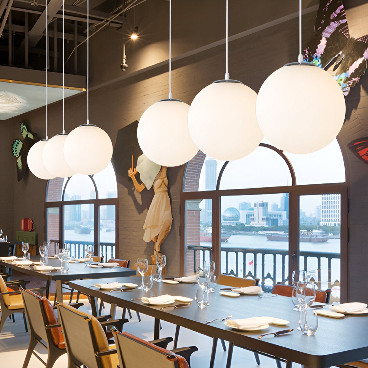 Pendant Light Milky Glass in Nordic Style | Zorevo
