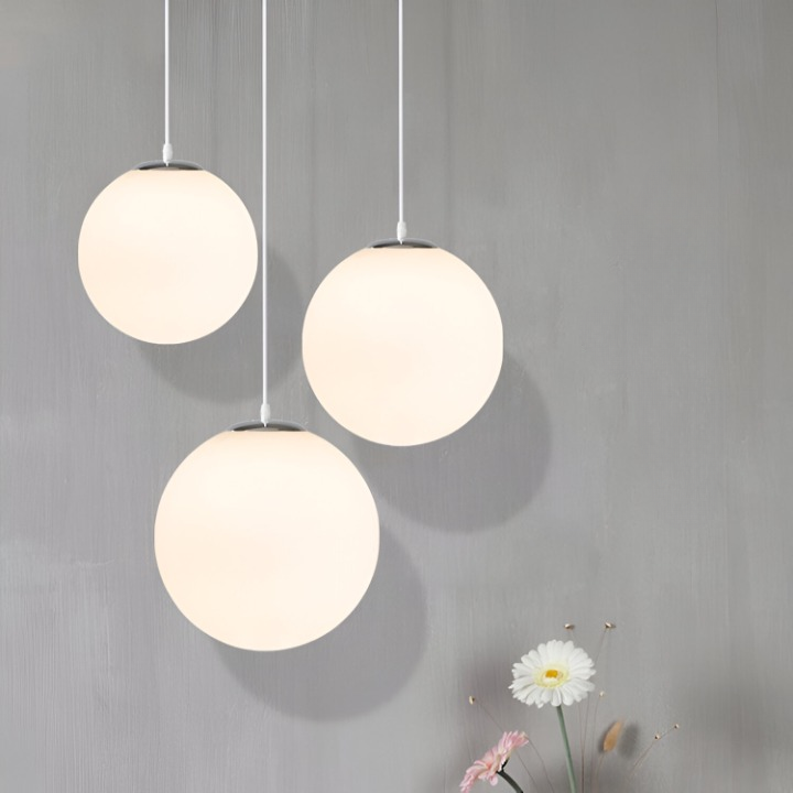 Pendant Light Milky Glass in Nordic Style | Zorevo