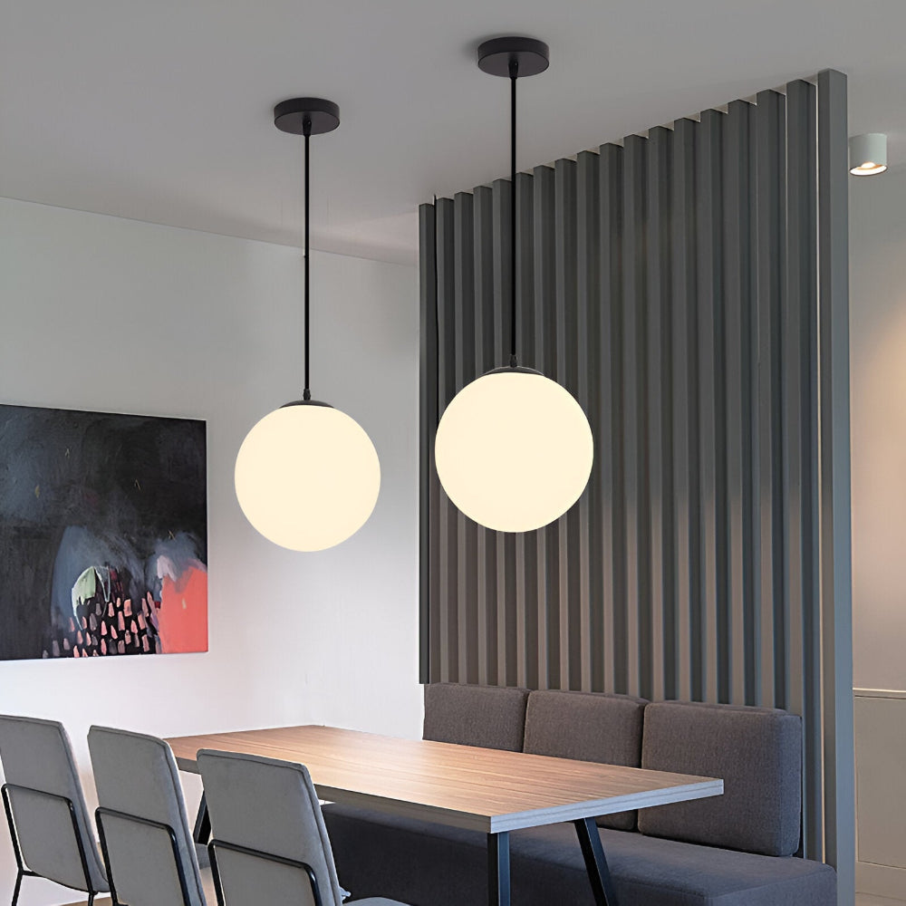 Pendant Light Milky Glass in Nordic Style | Zorevo