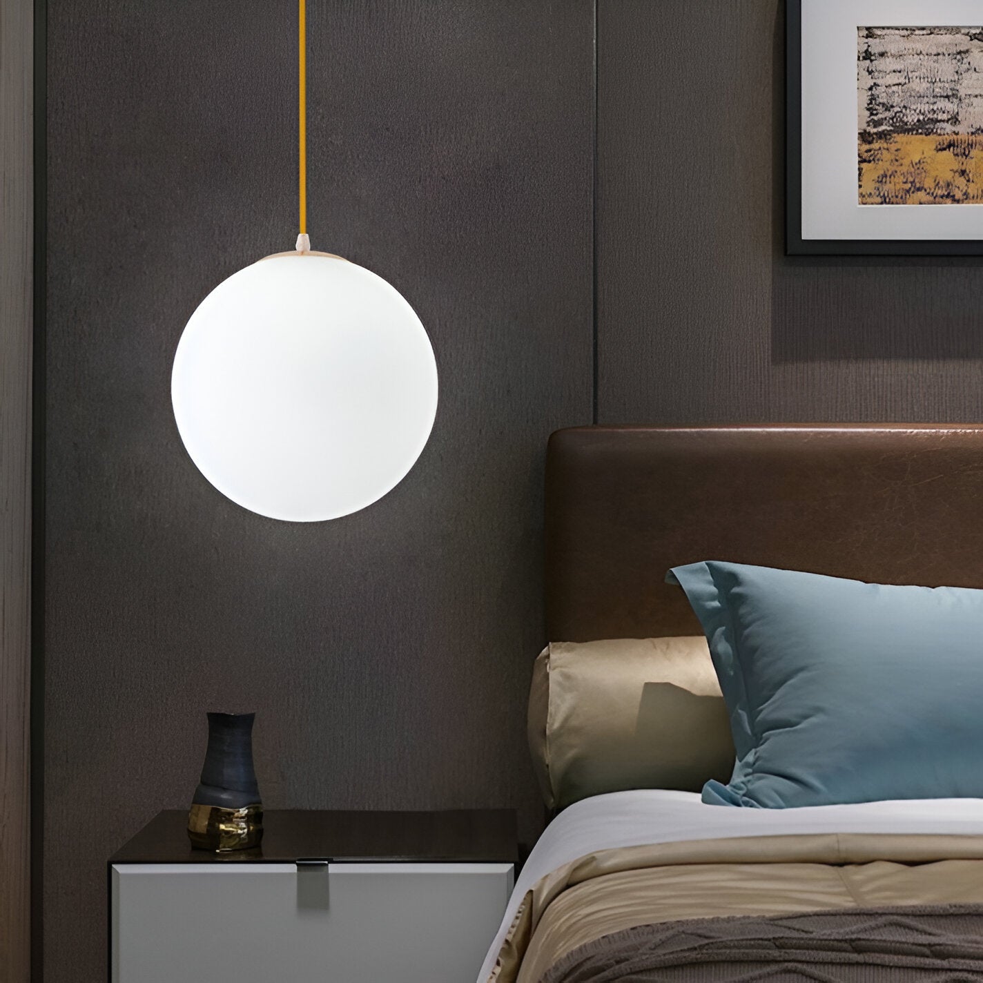 Pendant Light Milky Glass in Nordic Style | Zorevo