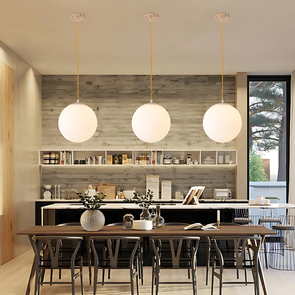 Pendant Light Milky Glass in Nordic Style | Zorevo